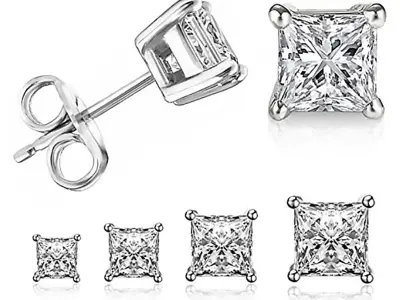 Women Diamond Earrings 3D print model 14