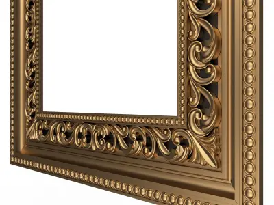 Classic Frame and Mirror 068 Low-poly 3D model
