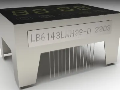 Microwave 7 Segmented LED 3D model