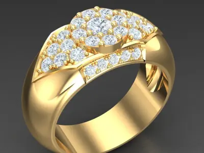 Luxury Men Rings Designs 6MR042 3D print model