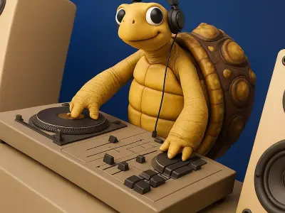 DJ Turtle 3D model