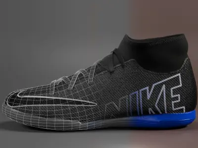 Shoes - Nike Mercurial black Low-poly 3D model