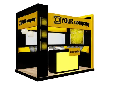 Booth Exhibition Stand a413b 3D model