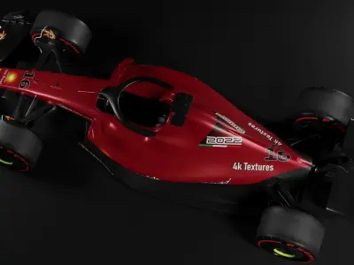 F1 2022 Rosso Red Livery Template Low-poly 3D model