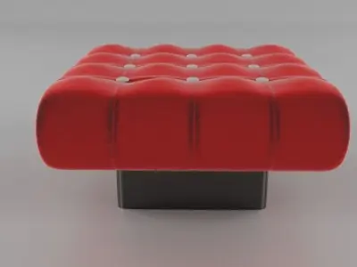 Leather Ottoman 3D model Free 3D model