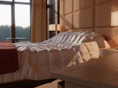 Cozy Bedroom Interior Scene 3D Model 3D model buy
