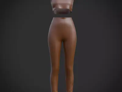 3D Female outfit - Gym wear Low-poly 3D model
