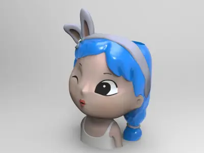 Cute girls and boys planters 10 - STL for 3d printing 3D print model