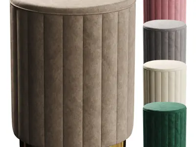 Lightweight luxury stools Low-poly 3D model