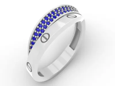 Jewelry Diamond Ring Model RG07 Free 3D print model