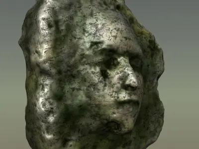 Stone Face Relief 3D model