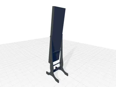 Albali Manufactured Wood Rectangle Floor Mirror 3D model