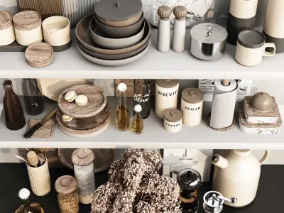 decorative set Low-poly 3D model purchase