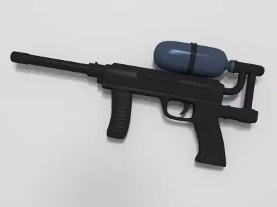 Paint Ball Gun Low-poly 3D model