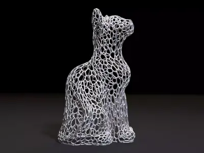Cat statuette 3D print model