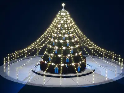 Enchanted Evergreen Stylized Christmas Tree 3D Model 3D model