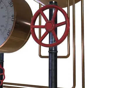 pipe wall clock 3D model