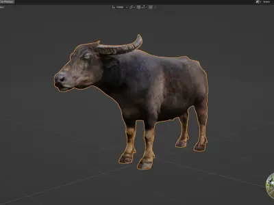 Buffalo Low-poly 3D model purchase