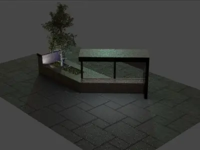 Bus Station parks  3D model