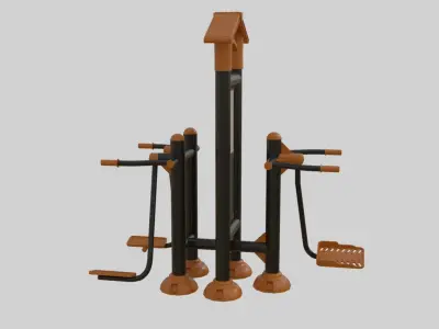 Playground Sport Equipment - 02 Low-poly 3D model