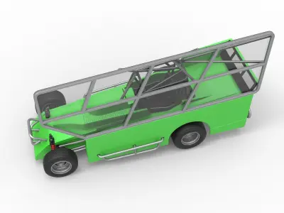 Northeast Dirt Modified stock car with side wing Scale 1 to 25 3D print model