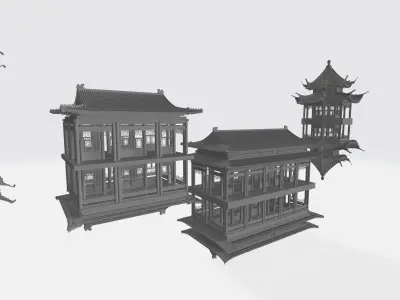 Chinese Ancient Pavilion 3D model