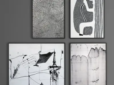 Collection of paintings Set 6 3D model