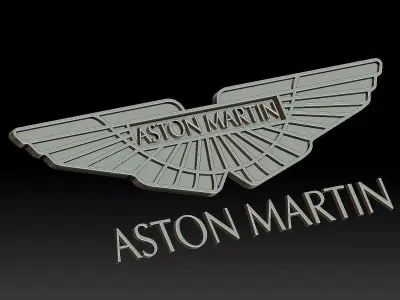 Aston Martin car logo 3D print model