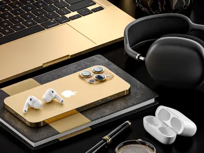 Apple Set Work Setup Work Space 3D model