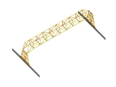 Bagnoli Gantry Crane 3D model