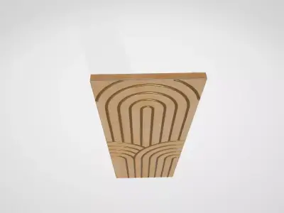 Deco 79 Wooden Geometric Arches Home Decor  Low-poly 3D model