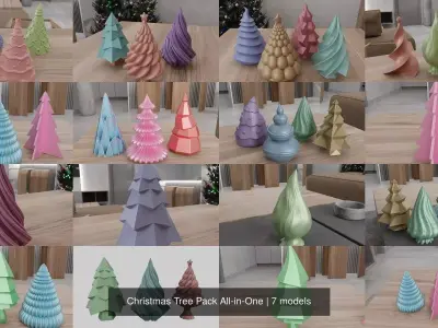 Christmas Tree Pack All-in-One 3D Model Collection