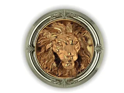 lion head pendant 3D print model