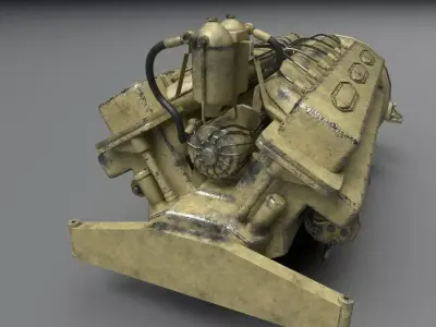 Ship Engine 7d12 Free low-poly 3D model