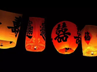 Chinese red sky lantern  Low-poly 3D model purchase