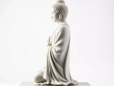 Marble Buddha Sculpture model pack Low-poly 3D model