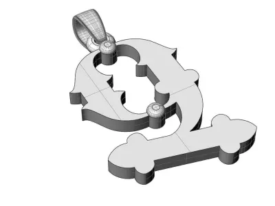 Decorative Letter Ch 3D print model