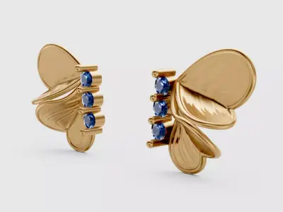 Butterfly Earring Luxury 3D print model