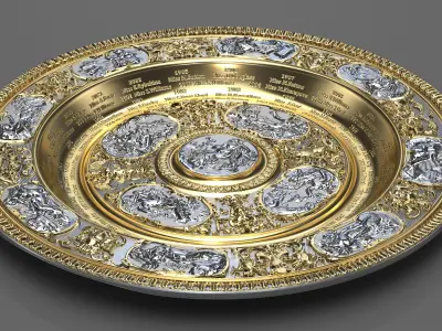 Wimbledon Cups Women 3D model