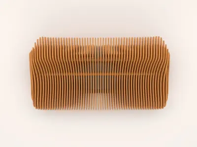 Parametric bench 3D model 02 3D model