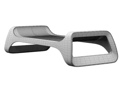 Futuristic Bench Low-poly 3D model