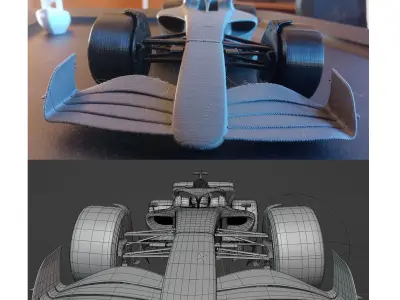 Formula 1 2022 Concept Print Ready with Rollable Wheels 3D print model