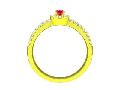 A5354 Fashion Diamond Women Ring 3D print model