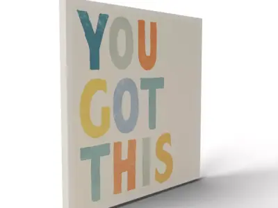 You Got This Motivational Canvas Wall Art 3D model