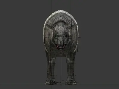 Tapir Low-poly 3D model