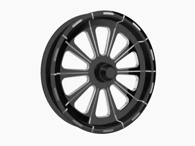FTD Customs F16 Redemption spindle front wheel Low-poly 3D model