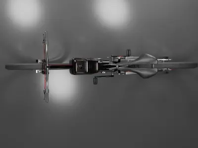 Moto-Bike bike with two wheels and handlebar Low-poly 3D model