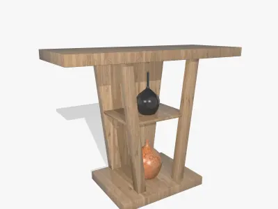Table with Vases 3D model