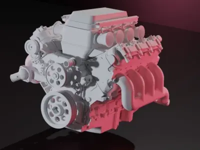 ls engine several  3D print model