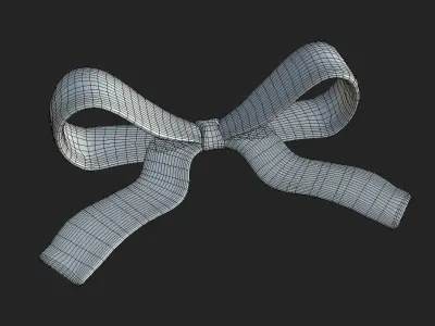 Bow red Free low-poly 3D model